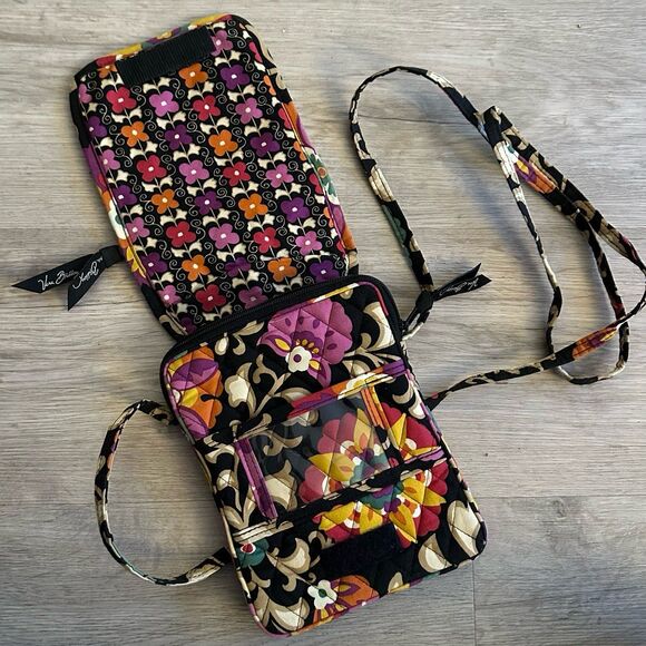 Vera Bradley Suzani Pattern Mini Hipster Crossbody Purse Retired - Picture 3 of 7